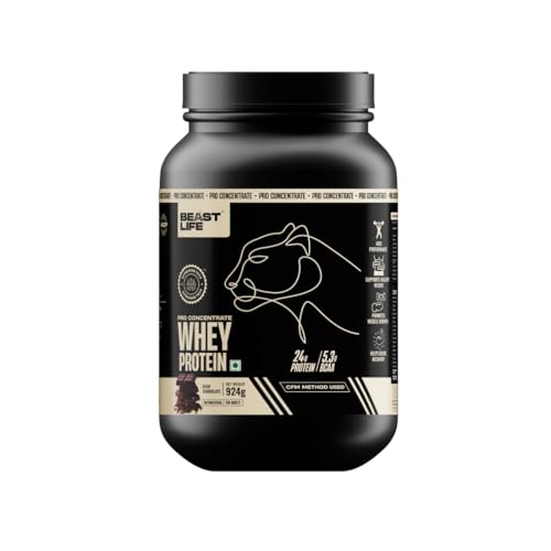 BeastLife Pro Whey Protein Chocolate flavour 24g Protein 5.3g BCAA Per Scoop