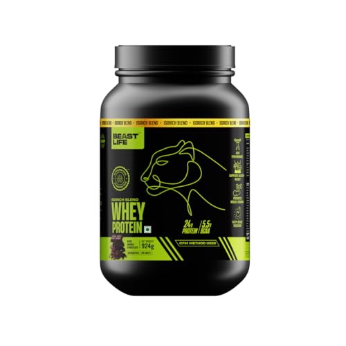 BeastLife Whey Protein Powder With Ultrasorb Tech 24G Protein For Men and Women Rich Double Chocolate
