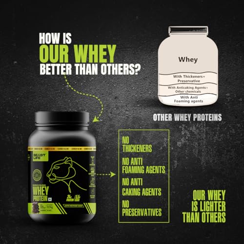 BeastLife Whey Protein Powder With Ultrasorb Tech 24G Protein For Men and Women Rich Double Chocolate