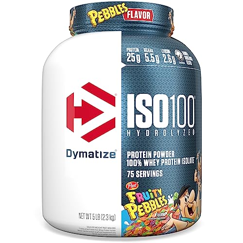 Dymatize Nutrition ISO 100 Hydrolyzed Protein Powder |100% Whey Isolate Protein | 25g of Protein | 5.5g BCAAs