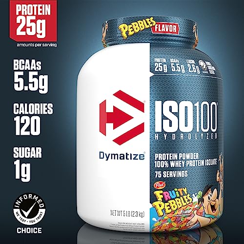 Dymatize Nutrition ISO 100 Hydrolyzed Protein Powder |100% Whey Isolate Protein | 25g of Protein | 5.5g BCAAs
