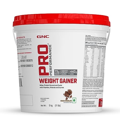 GNC Pro Performance Weight Gainer | 73g Protein | 440g Carbs | 2200 Calories | Muscle Gain | Double Chocolate