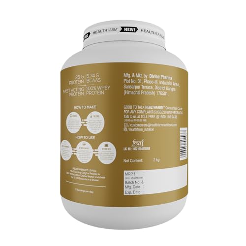 Healthfarm Muscle Whey Isolate Protein Powder, Cookies and Cream