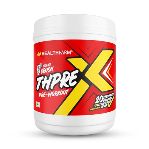 Healthfarm ThPre Workout Powder, Sports Nutrition Supplement , Island Crush