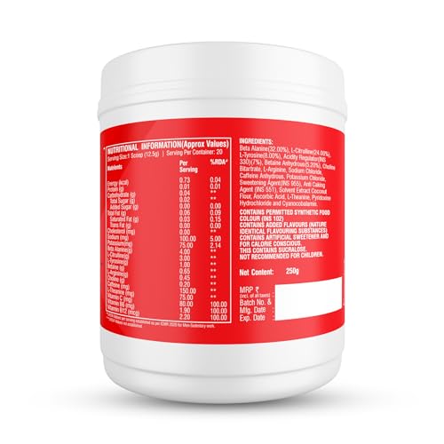 Healthfarm ThPre Workout Powder, Sports Nutrition Supplement , Island Crush