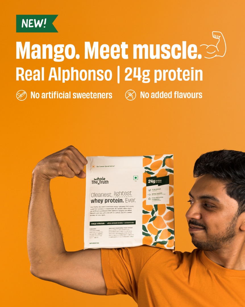 The Whole Truth Whey Protein | Isolate and Concentrate | 24g Protein | 100% Authentic | Mango Milkshake
