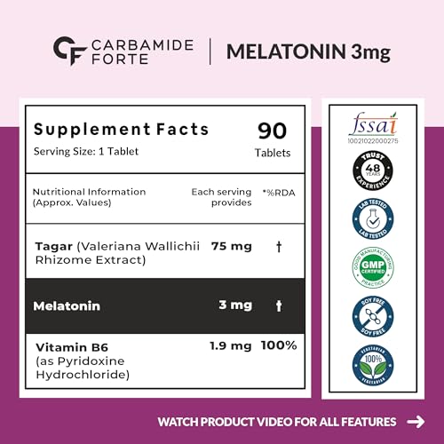 Carbamide Forte Melatonin 3mg | Tagara 75mg | Sleep Aid