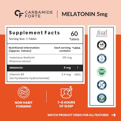 Carbamide Forte Melatonin 5mg | Tagara 125mg | Deep Sleep Supplement
