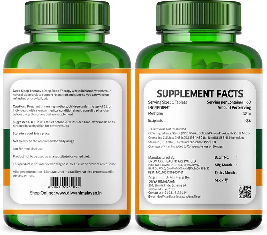 Divya Himalayan Natural Sleep Support | Melatonin | Mood Improvemen