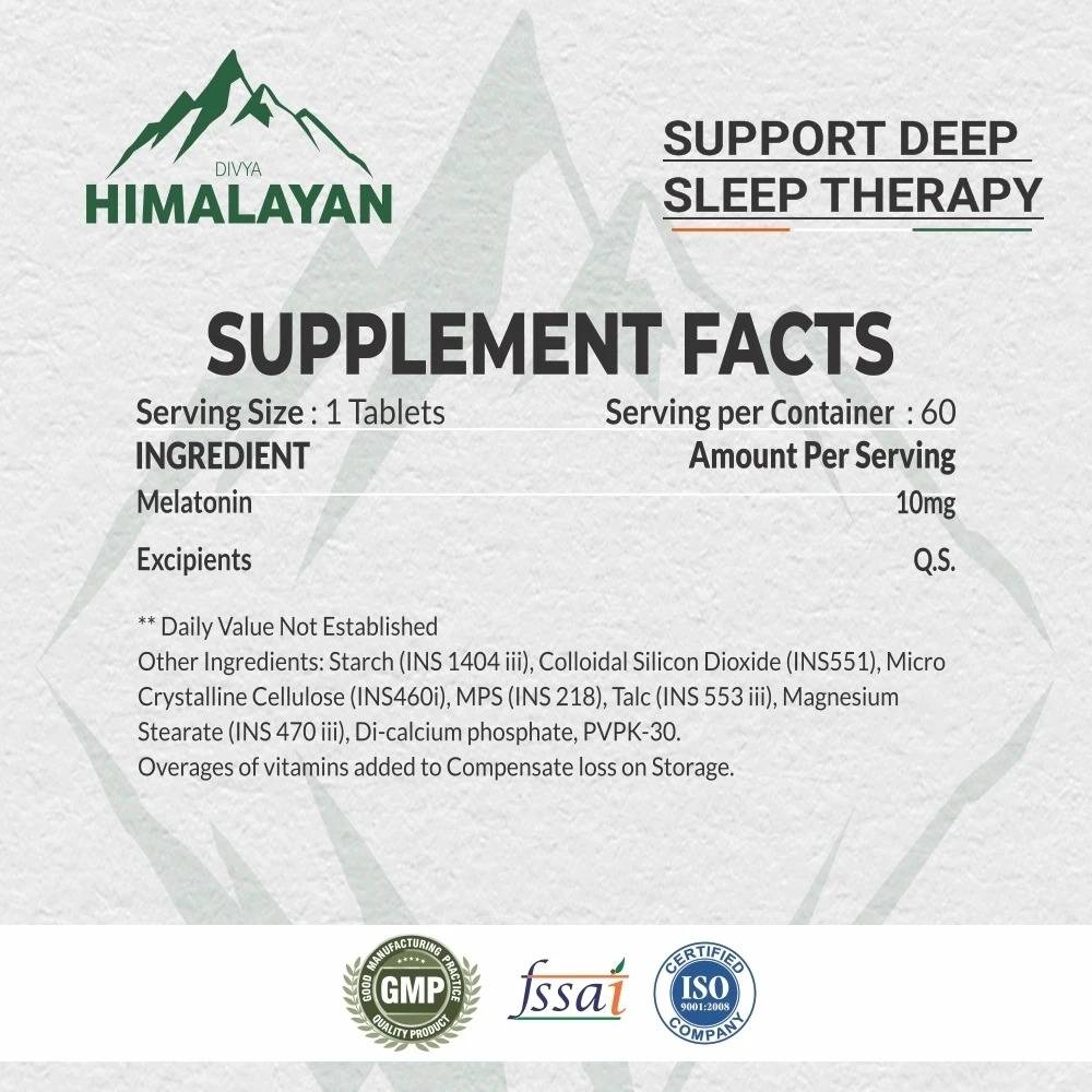Divya Himalayan Natural Sleep Support | Melatonin | Mood Improvemen