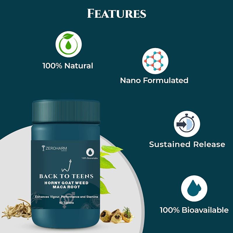 ZEROHARM Back to Teen | Mood and Energy | Stamina | Vitality and Vigor