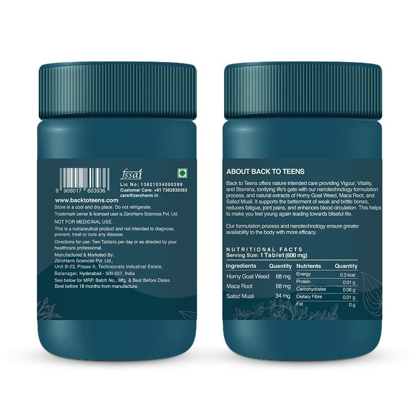 ZEROHARM Back to Teen | Mood and Energy | Stamina | Vitality and Vigor