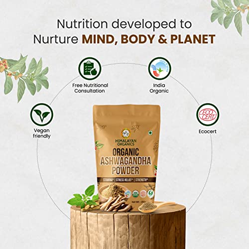 Himalayan Organics Certified Ashwagandha | Withania Somnifera | Energy and Stamina