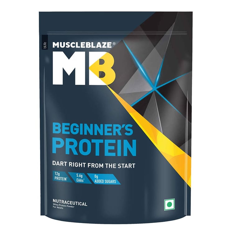 MuscleBlaze Beginner's Whey Protein | No Added Sugar | Lean Muscle | Chocolate