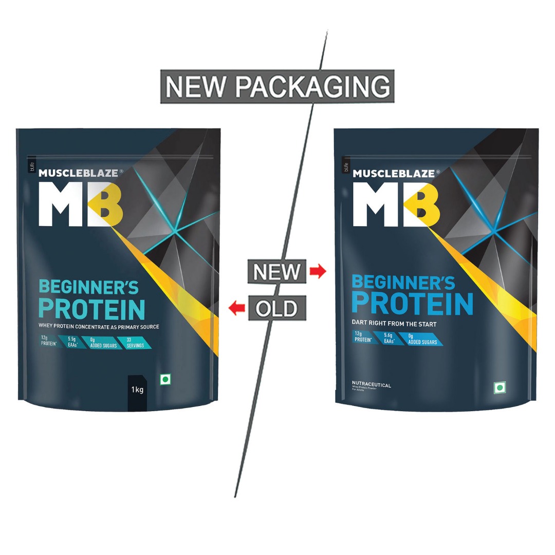 MuscleBlaze Beginner's Whey Protein | No Added Sugar | Lean Muscle | Chocolate