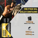 MuscleBlaze Omega-3 Fish Oil Gold | Triple Strength 1250mg | 560mg EPA & 400mg DHA | Heart & Brain Health
