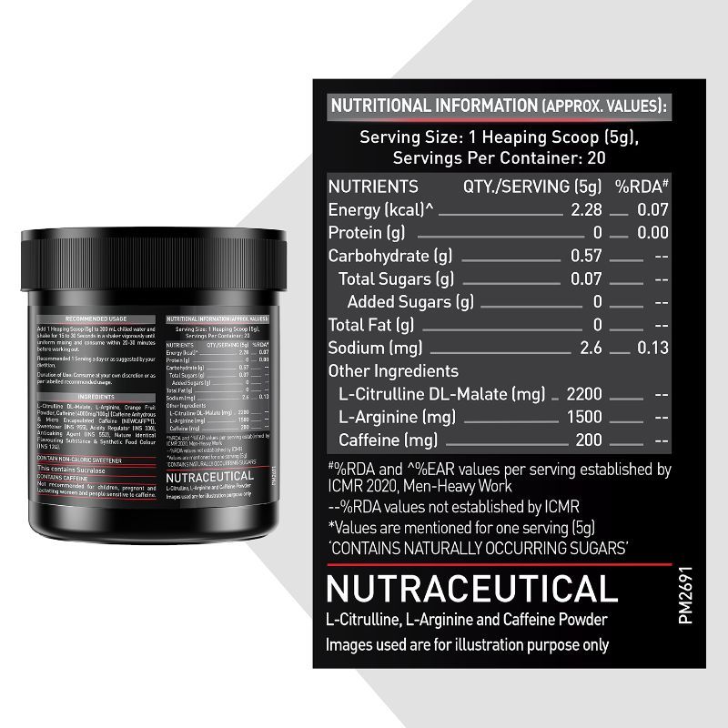 MuscleBlaze Pre-Workout 200 | 200mg Caffeine | 2200mg Citrulline | Energy & Focus | Fruit Splash