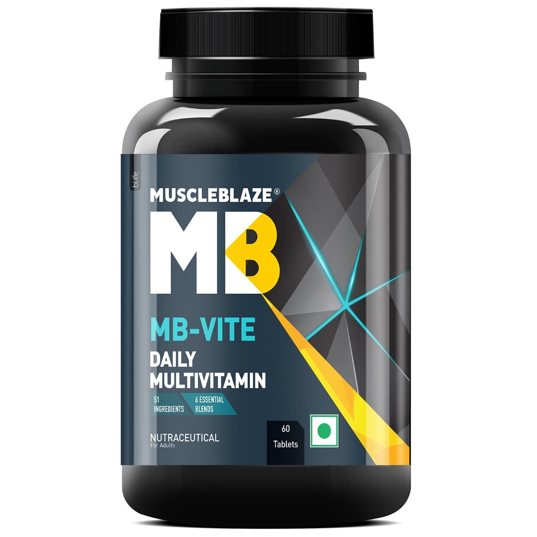MuscleBlaze MB Vite Daily Multivitamin | 51 Ingredients | 6 Blends | Probiotics | Energy & Stamina