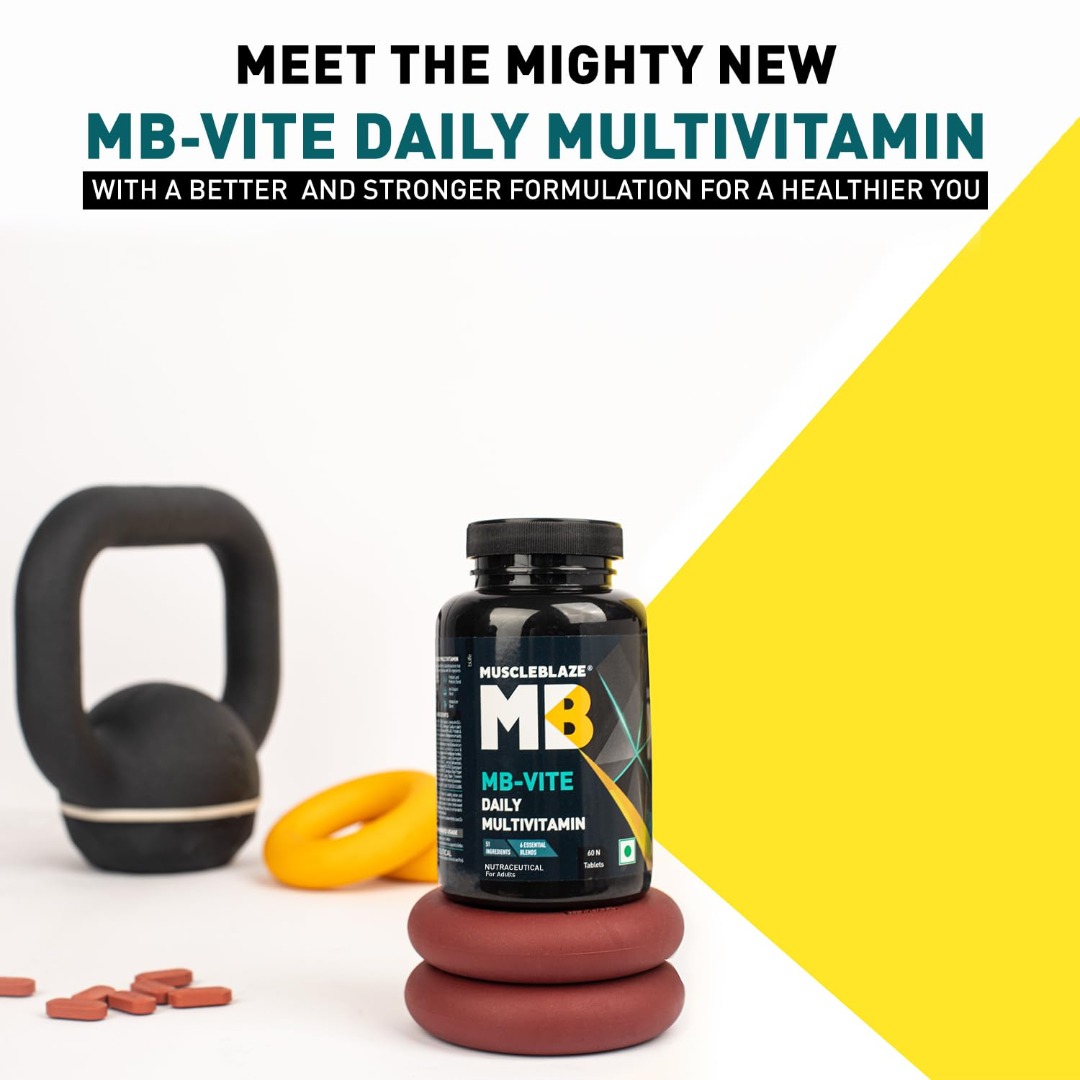 MuscleBlaze MB Vite Daily Multivitamin | 51 Ingredients | 6 Blends | Probiotics | Energy & Stamina