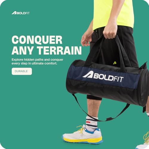 Boldfit Gym Bag | Separate Shoe Compartment | Sports and Travel | Duffle | Adjustable Strap