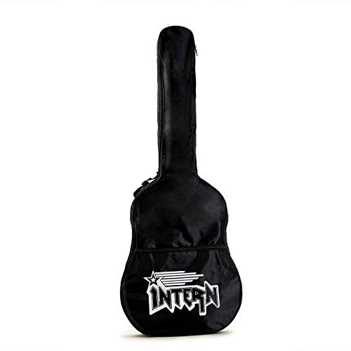 Intern INT-38C Acoustic Guitar | Linden Wood and Rosewood | Black | Right Hand