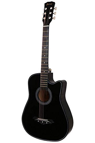 Juarez JRZ38C Acoustic Guitar | Linden Wood and Ebony | Black | Right Hand