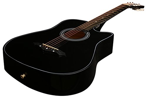 Juarez 038C Acoustic Guitar | Linden Wood and Ebony | Cutaway | With Strings | Right Hand