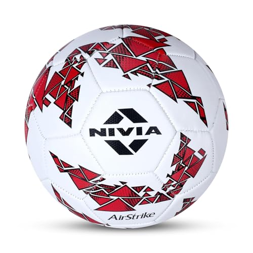 Nivia Air Strike Football | 32 Panel | PVC Stitched | Synthetic | Size 5 | Artificial Ground