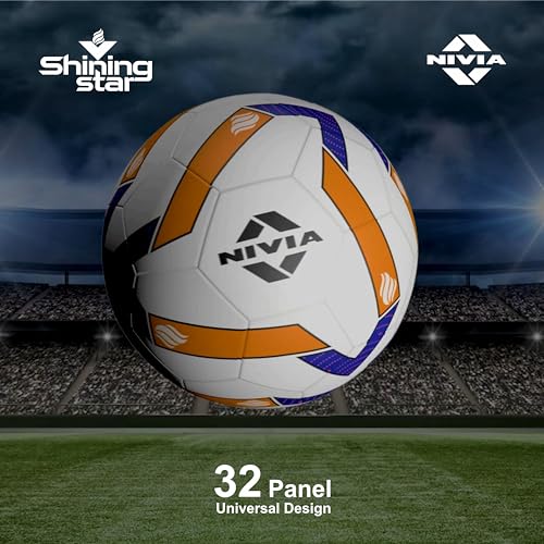 Nivia Shining Star Football | Size 5 | White