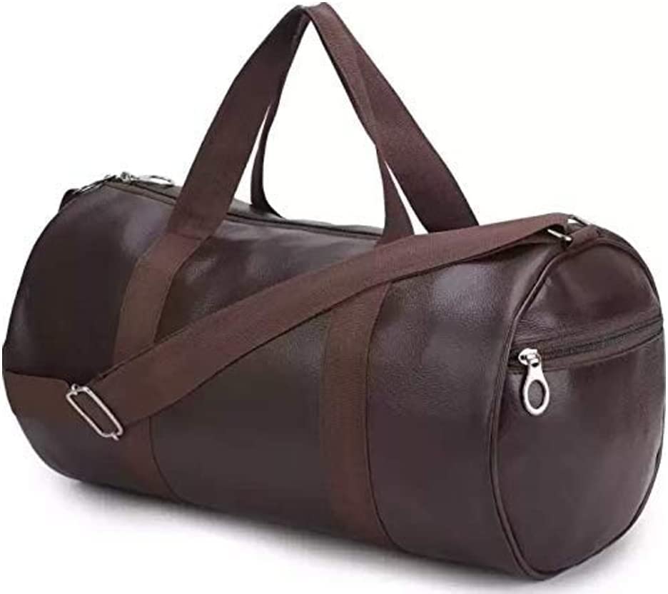 Raizex Expandable Gym Duffel Bag | PU Leather | Shoulder Bag | Wrist Support Band Combo
