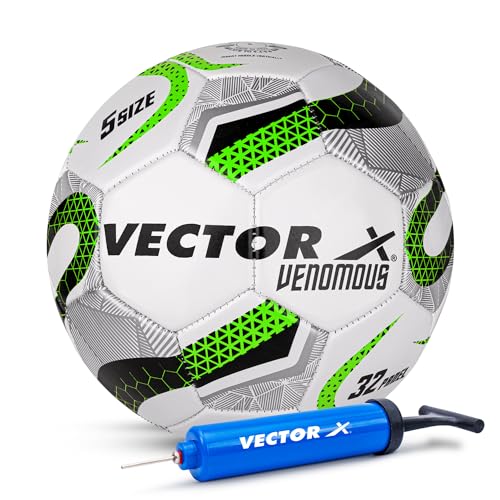 Vector X Street Soccer Rubber Moulded Football | Size 5 | Training and Street Play