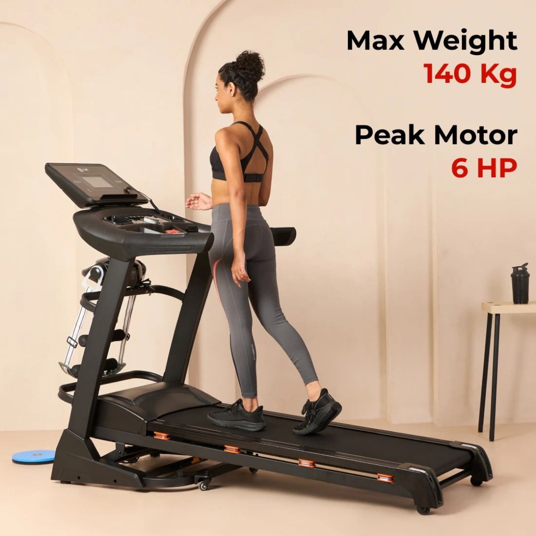 Cult M6 Nova | 6HP Peak, Max Weight: 140kg with 15 Level Auto Incline For Home Gym Treadmill