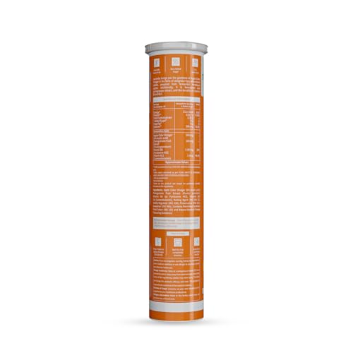 Neuherbs Apple Cider Vinegar with Mother Effervescent | Antioxidants | Weight Management | Orange