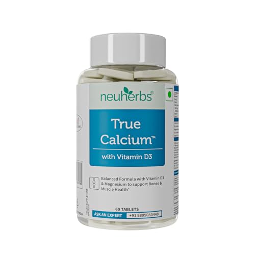 Neuherbs True Calcium | Vitamin D3 & Magnesium | Bone Health | Men & Women