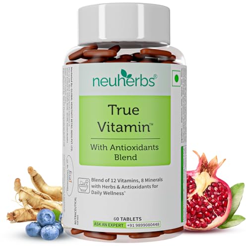 Neuherbs True Vitamin Women Multivitamin | Plant-Based D3 | Antioxidant Blend | Skin & Wellness