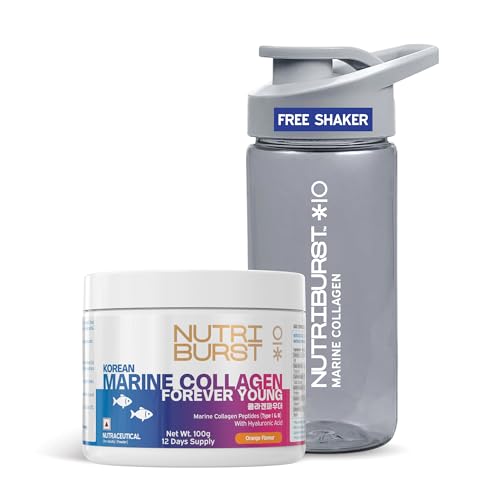 Nutriburst Korean Marine Collagen Peptides Supplement For Skin, Hair, Nails & Joints -Pineapple