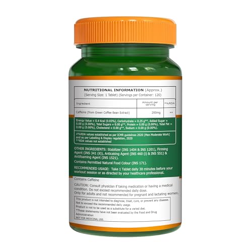 Pure Nutrition 100% Pure Caffeine 200Mg-Energy, Focus & Stamina Support