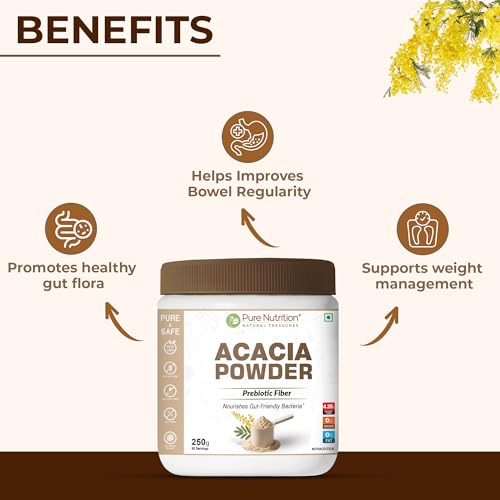 Pure Nutrition Acacia Powder-Prebiotic Fiber-Plant-Based Supplement