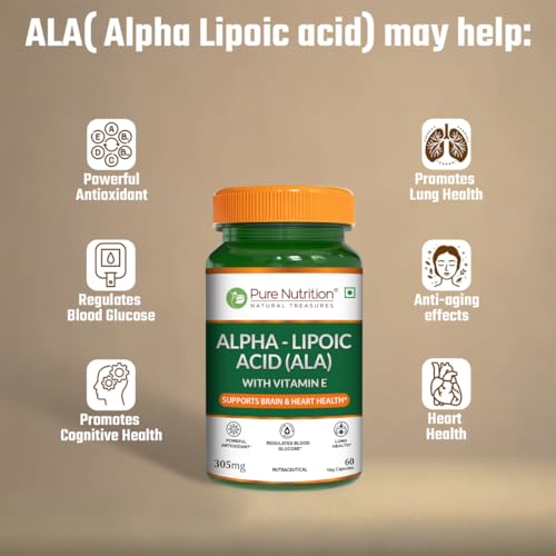 Pure Nutrition Alpha Lipoic Acid Capsules 305 Mg-Supports Antioxidant