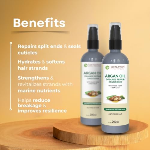 Pure Nutrition Argan Oil Damage Repair Conditioner With Aloe Vera & Sea Kelp