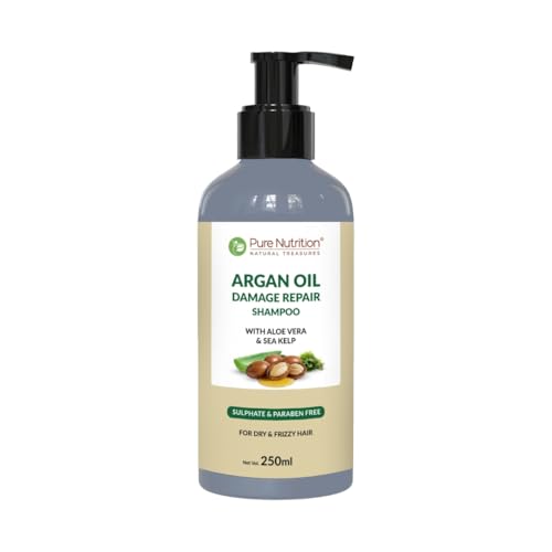 Pure Nutrition Argan Oil Damage Repair Shampoo With Aloe Vera & Sea Kelp
