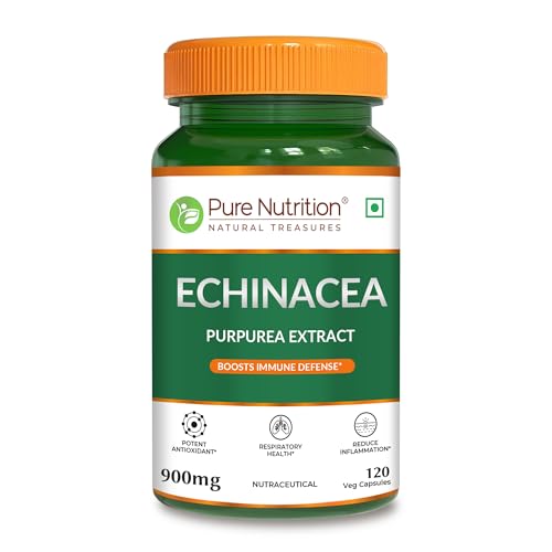 Pure Nutrition Echinacea Capsules - Antioxidant, Immune Booster, And Anti-Inflammatory Support