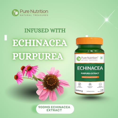 Pure Nutrition Echinacea Capsules - Antioxidant, Immune Booster, And Anti-Inflammatory Support