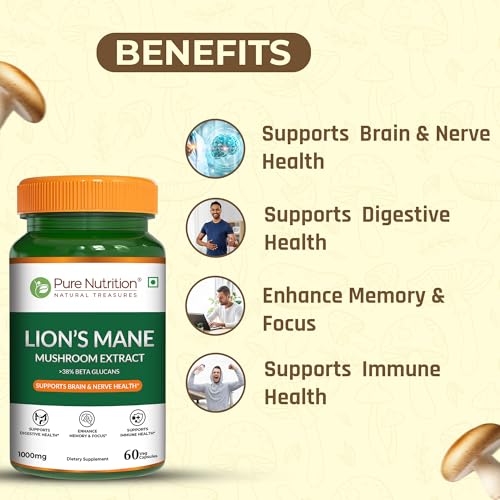 Pure Nutrition Lion's Mane Mushroom Extract Veg Capsules