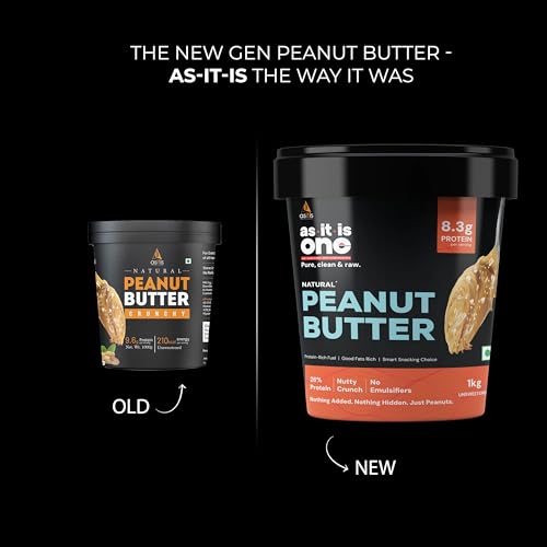 AS-IT-IS ONE Peanut Butter | High Protein | No Added Sugar | Crunchy