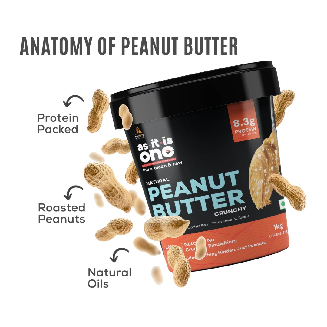 AS-IT-IS ONE Peanut Butter | High Protein | No Added Sugar | Creamy