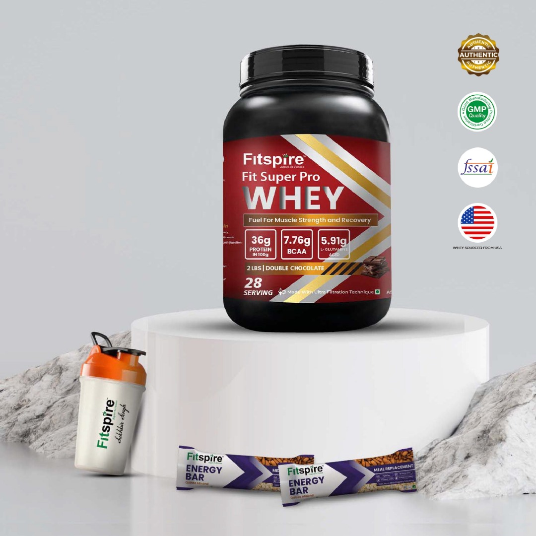 Fitspire Fit Super Pro Whey Protein With Shaker & 2 Energy Bars
