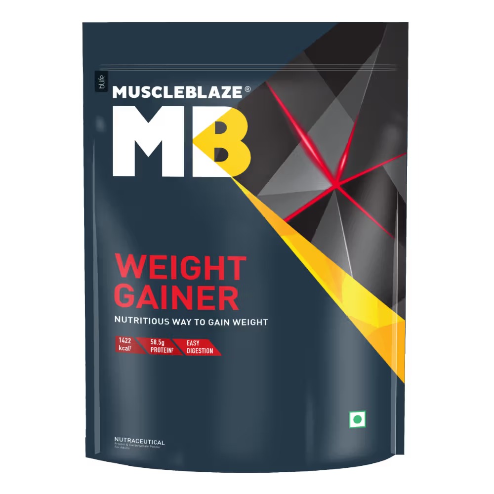 MuscleBlaze Super Gainer Black | EGF | Muscle Mass Gain | Chocolate
