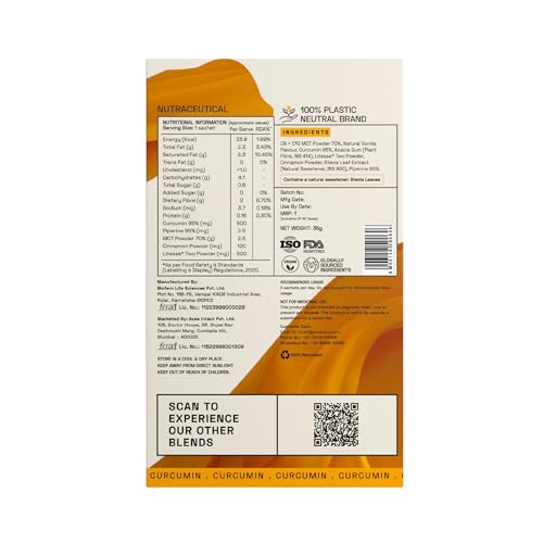 Ace Blend Curcumin Wonder Latte | Turmeric Extract | High Immunity & Antioxidant | Hot & Cold