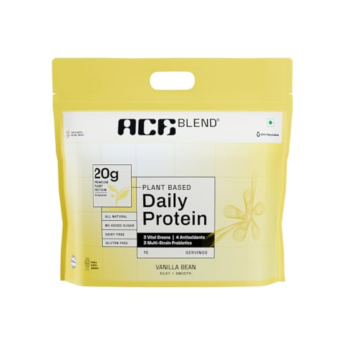 Ace Blend Chocolate Protein | Antioxidants & Probiotics | Plant-Based Wellness | Vanilla